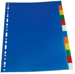 Office Separatoare plastic A4 color, set 12 file (59126)