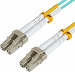 MicroConnect Optical Fibre Cable, LC-LC, Multimode, Duplex, OM3 (Aqua Blue), 12m (FIB442012)