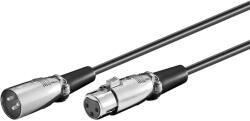 MicroConnect XLR connection cable 10 meter, XLR 3-pin - XLR 3-pin M-F (XLRMF10)