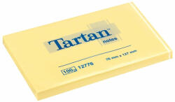3M Tartan - notes adeziv 76x127mm galben pastel 100 file/set (NOT082)