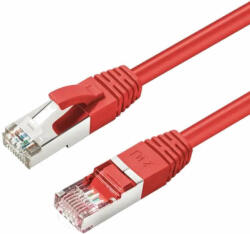 MicroConnect CAT6A S/FTP 0.5m Red LSZH, Shielded Network Cable, LSZH (MC-SFTP6A005R)