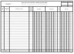 Office Set 100fise cont analitic operatiuni diverse 24.5x19.5cm carton230g (16914)