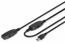 ASSMANN Prelungitor activ USB 3.0, USB A Mama - USB A Tata, 10m (DA-73105)