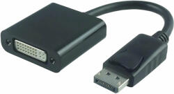 MicroConnect Displayport v1.2 to DVI M-F, DVI-I 24+5, Dual link 0.15m (DPDVI015)