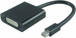 MicroConnect Mini DisplayPort to DVI Video, DVI-I Active 24+5 pin Black (MDPDVI3B)
