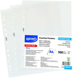 Office Set 100 file protectie A4 cristal 45 microni (SP76545)