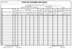 Office NIR (nota intrare receptie) Platitor TVA A4, 100 file (75964)