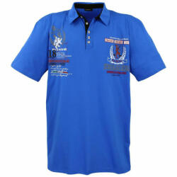 LAVECCHIA tricou polo barbati 2038 oversize Albastru 4XL