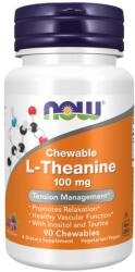 NOW L-Theanine 100 mg Chewable | with Inositol & Taurine [90 Дъвчащи таблетки]