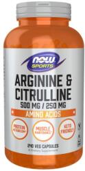 NOW Arginine & Citrulline [240 капсули]