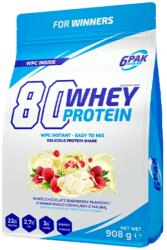6PAK Nutrition 80 Whey Protein | WPC Instant [908 грама] Бял шоколад с малини