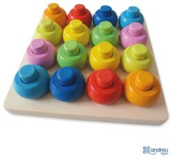 Andreu Toys Дървена игра Andreu Toys - За сортиране и нанизване (16710)