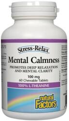 Natural Factors Mental Calmness L-Theanine 100 mg [60 Дъвчащи таблетки]