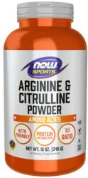 NOW Arginine & Citrulline Powder | 1: 1 Ratio [340 грама] Неовкусен