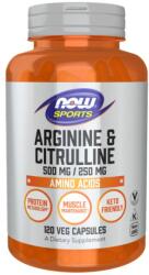 NOW Arginine & Citrulline [120 капсули]