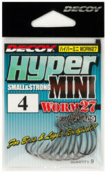 DEC Decoy Worm27 Hyper Mini #2 Ns Black 9pcs/bag (jde42702) - marlin