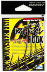DEC Decoy Worm18 6/0 Hook #6/0 Ns Black 4pcs/bag (jde41860) - marlin