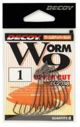 DEC Decoy Worm9 Uppercut #1 Ns Black 9pcs/bag (jde40901) - marlin