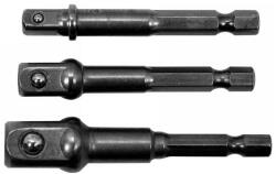 TOYA Dugókulcs adapter készlet 3 részes 1/4" Hex -> 1/4", 3/8", 1/2" négyszög (YT-04685) - szucsivill