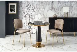 Halmar MOLINA kerek asztal, fekete márvány | fekete | arany (V-CH-MOLINA-ST)