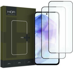 HOFI Folie protectie HOFI Sticla Securizata Full Glue Set 2 bucati 2.5D Neagra Glass PRO+ pentru Samsung Galaxy A55 5G A556 / A35 5G A356 (fol/ec/hof/gl/sga/st/fu/se/25/ne)