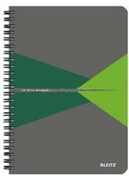 Leitz Office spirálfüzet, A5, vonalas, 90 lap, laminált karton borító (szürke-zöld) (LEITZ_44590055) (LEITZ_44590055)