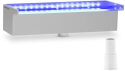 UNIPRODO Duș de supratensiune - 30 cm - Iluminare cu LED-uri - Albastru / Alb - Lip_lenght mm ieșire de apă UNI_WATER_22 (UNI_WATER_22)
