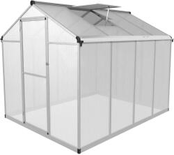 UNIPRODO Greenhouse - 242 x 178 x netto_înălțime cm - policarbonat + aluminiu UNI_GREEN HOUSE_01 (UNI_GREEN HOUSE_01)