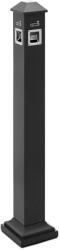 Ulsonix Scrumieră Verticală - pentru exterior și interior - cu cheie - 21.5 x 21.5 x netto_înălțime cm ULX-ASHTRAY 01F (ULX-ASHTRAY 01F)