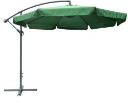 ROJAPLAST Exclusive függő napernyő hajtókarral, zöld - ø 300 cm - vízálló