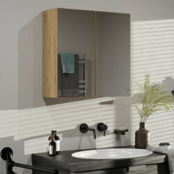 GreenSite Shannan Pola 2DL felső fürdőszoba szekrény, 60x60x22 cm, tölgy