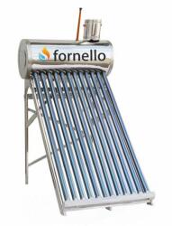 Fornello Panou solar apa calda inox 100 litri cu 12 tuburi vidate, nepresurizat Fornello (solarnepresfornello12tub100l)