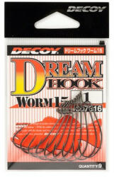 Decoy Worm15 Dream Hook 3/0 Fekete Offset Horog 7db (JDE41530)