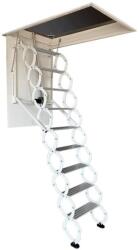 Fistar Elektromos padláslépcső, kihúzható, 3, 4 m, fehér, alumínium vázzal