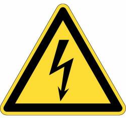 Brady Veszélyt jelző tábla - "Vigyázat, elektromos feszültség" piktogram - polipropilén