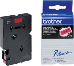 Brother Consumabil Termic Brother Consumabil Banda Laminata TC-491 9 mm black on red (TC491)