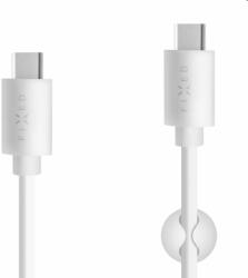FIXED Adat- és töltőkábel USB-C/USB-C, PD, USB 2.0, 60 W, 1 m, fehér (FIXD-CC-WH)