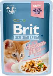 Brit Plic de pui Brit Premium Cat Kitten, fileuri în sos 85g (293-111255)