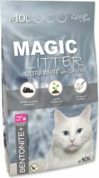 Magic Cat Litter Magic Litter Bentonite Ultra White cu Carbon 10L (003-228)