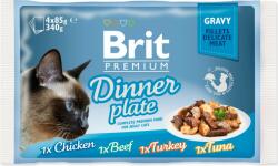 Brit Pouch Brit Premium Cat Farfurie Delicate, fileuri in sos Multi 340g (4x85g) (293-111256)