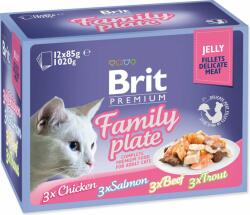 Brit Pouch Brit Premium Cat Delicate Family Farfurie, fileuri în jeleu Multi 1020g (12x85g) (293-111245)