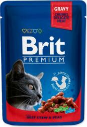 Brit Plic de vită Brit Premium Cat cu mazăre 100g (293-100270)