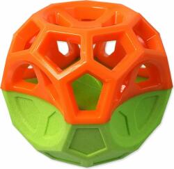 Dog Fantasy játéklabda geometriai formákkal, nyikorgó narancs-zöld 8, 5 cm (454-31350)