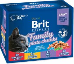 Brit Pouch Brit Premium Cat családi tányér szószban Multi 1200g (12x100g) (293-100278)