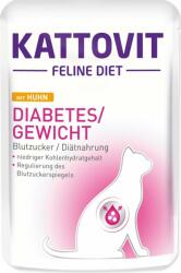 KATTOVIT Zacskó Kattovit Diabetes/Gewicht csirke 85g (393-77019)