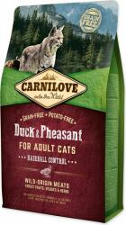 CARNILOVE Takarmány Carnilove Adult Cats Hairball Control Duck & Fácán 2kg (293-170197)
