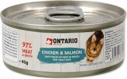 ONTARIO Ontariói konzerv csirkedarabok és lazac 95g (213-2002)