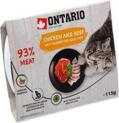 ONTARIO Tub Ontario csirke marhahússal és taurinnal 115g (213-2432)