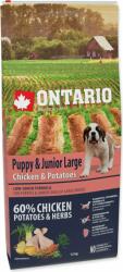 ONTARIO Takarmány Ontario Puppy & Junior nagy csirke és burgonya 12 kg (214-10438)