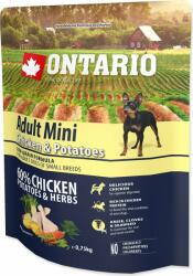 ONTARIO Takarmány Ontario Adult Mini Chicken & Potatoes 0, 75 kg (214-10533)